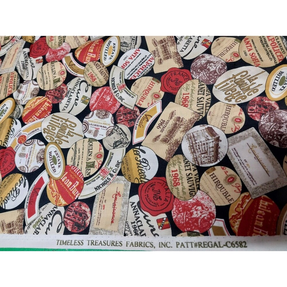 2 yards Timeless Treasures Fabrics Inc. Patt # Regal c6582 Fabric